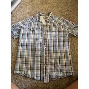 Kirra mens small button front skate shirt